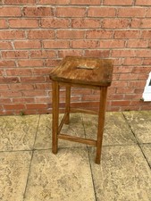 Vintage Wooden Stool School Science Laboratory / Kitchen Stool 