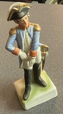 FRENCH MILITARY OFFICER PORCELAIN STANDING STATUETTE,7” TALL.EXCELLENT CONDITION