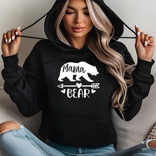 Mama Bear Hoodie Printed Cool