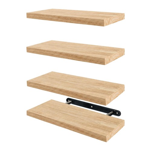 Piece rustic wooden floating - 4,