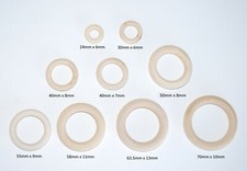 Natural wooden linking rings - wooden,
