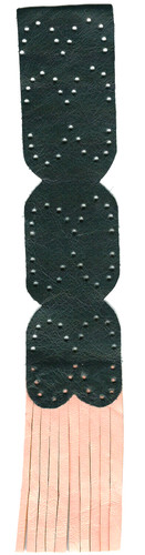 Pink suede leather bookmark - pink,