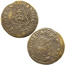 1553 - 1612 HAN SCHULTES NUREMBURG JETTON TOKEN ** TUDOR PERIOD **