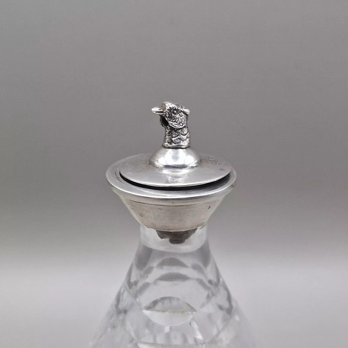 Glass bitters bottle - glass,