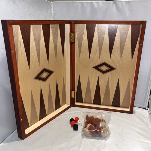 Wooden backgammon set - wooden,