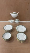Vintage Wedgwood Jade Bone China Dinner & Tea Set – 1970s - 38 Piece Set
