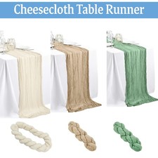 Sage Cheesecloth Table Runner