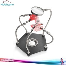 Solder Helping Hands Soldering Third Hand Tool 4 Flexible Arms Magnifying Glass