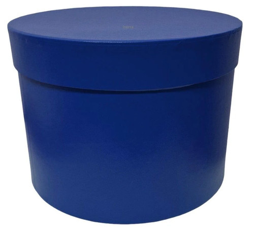 Large blue flower hat box - x,