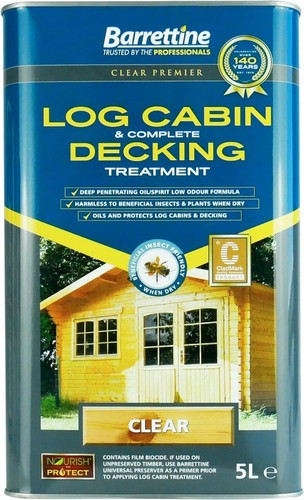 Barrettine log cabin - log, treatment
