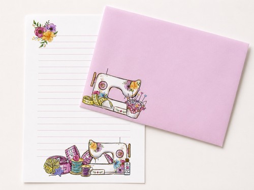 Sewing writing paper set - sewing,