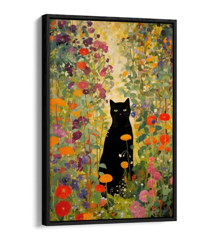 Gustav klimt black cat - cat, in