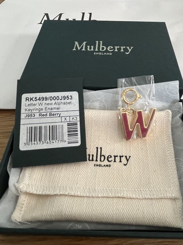 Mulberry letter bag charm - letter, w