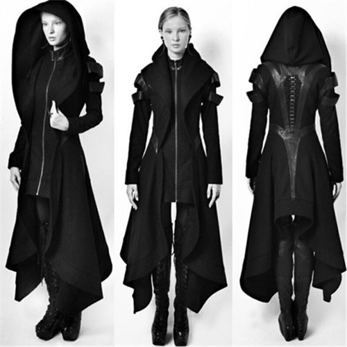 Irregular women black - irregular, hooded