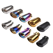 Universal Car Rear Stainless Steel Round Exhaust Muffler Tail Pipe Trim Tip End