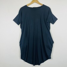 COS Women XS Dress Black Short Sleeve Oversized Mini Minimalist Understated