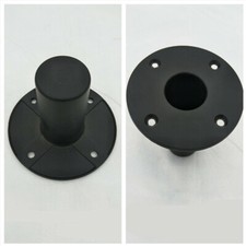 Metal Black Circle Speaker Stand Top Hat Pole Mounting Accessory 84mm Height