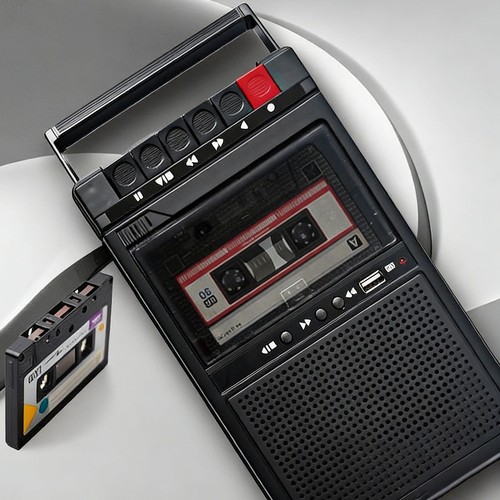 Classic portable cassette tape - portable,