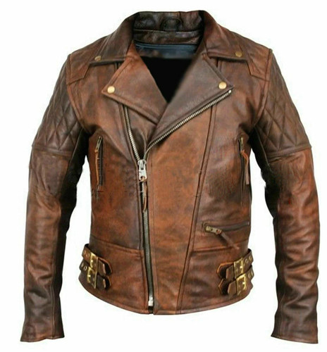 Mens vintage motorcycle brown - mens,