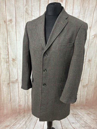 Crombie style tweed overcoat - crombie,