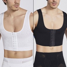 Mens Chest Binder Shapewear Gynecomastia Compression Shirts Hide Man Boobs Vest