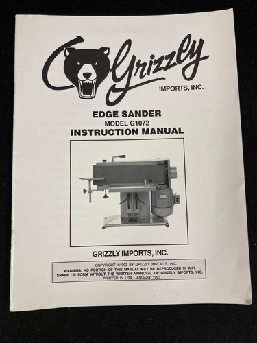 Original grizzly edge sander - edge,