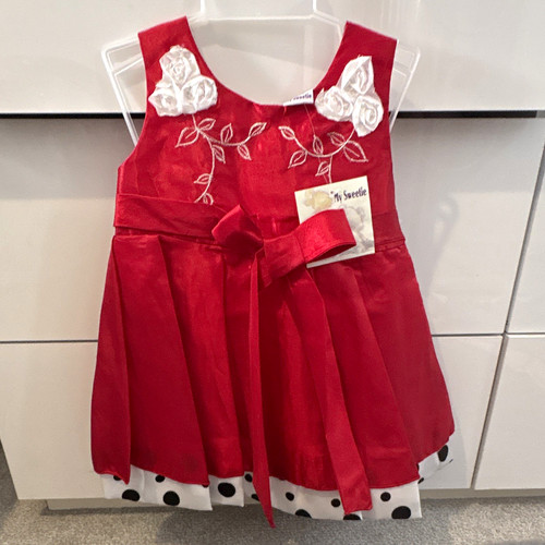 Sweetie red satin polka dot - my,