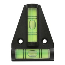 TRIXES 2 Way Mini Black Spirit Level NEW Small Caravan T Bubble Levelling Tool