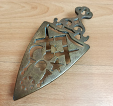 Vintage Fretted Brass Trivet