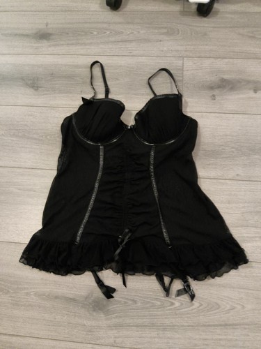 Vintage ann summers - black, pvc
