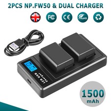 2x 7.4V NP-FW50 Battery +