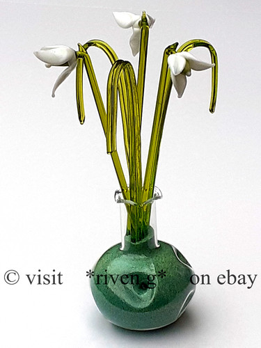 Glass flowers gift vase - gift, a
