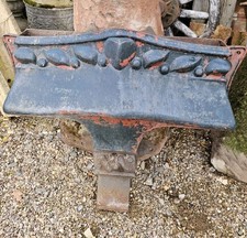 Very Large Antique Cast Iron Rain Hopper Rectangular Downpipe Lockerbie