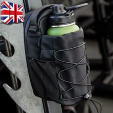 Gym Magnetic Water Bottle Sling Bag Multi-Pocket Adjustable Strap Cup Holder Bag