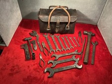 British Military Army Commercial Vehicle Tool Kit Leather Bag Whitworth Spanners