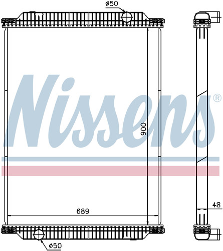 Nissens coolant radiator 61448 - radiator,
