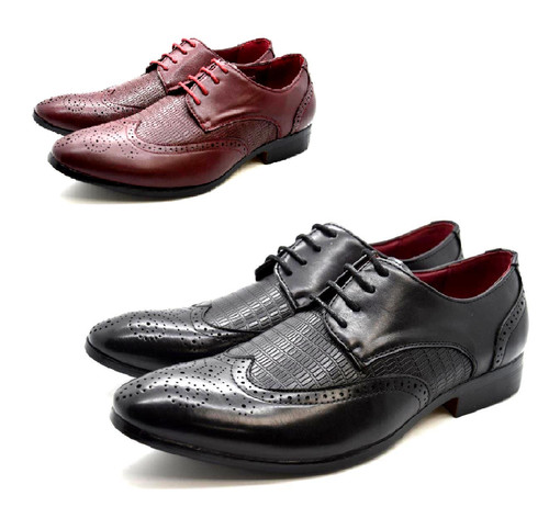 Mens faux leather lace - mens, up