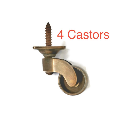 Solid brass castor - 4×,