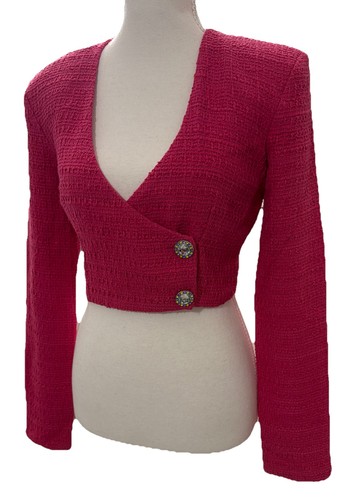 New zara pink textured blazer - pink,