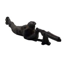 Vintage Diecast Metal Soldier Sniper Laying - Needs Minor Repair and Painting