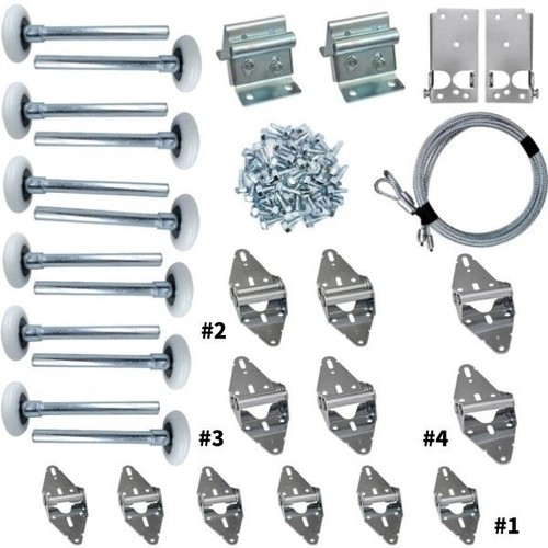 Double garage door hardware - door,