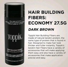 TOPPIK DARK BROWN Hair Fibers spray BUY 3  GET 1 FREE real hair loss fibres 27g