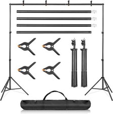 Adjustable Photography Studio Background Support Stand Screen Backdrop Kit 2x3M