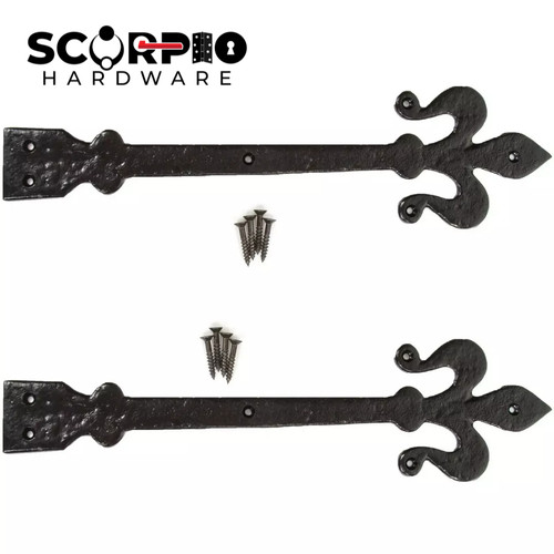 Fleur lys door hinge front - lys,