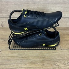 Puma Shoes Men’s Size UK 7.5 Ferrari Drift Cat Leather Black Trainers