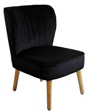 Black Velvet Accent Chair