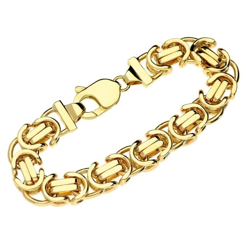 9ct yellow solid gold - yellow, flat