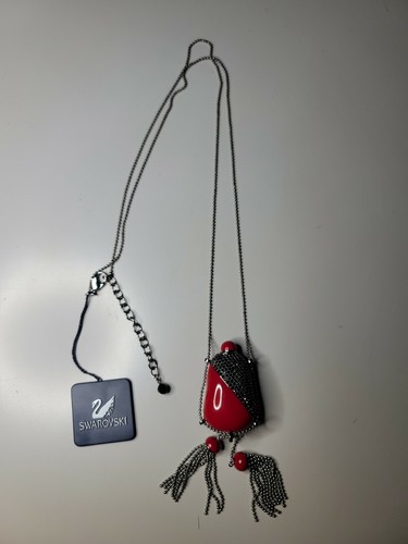 Swarovski black crystal - &, red