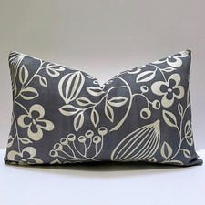 SCION SORBUS FABRICS GREY/CREAM CUSHION COVER 12" x 20"