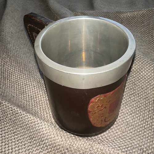 Leather tankard beer mug - tankard,